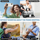 Cell Phone Lanyard Tether With 4 Patches And Carabiner For Outdoor Hiking