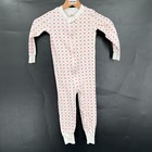 Hanna Andersson Full Zip Long John Zipper Sleeper Pajamas Pink Floral 90 3 3t