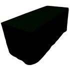 8  Ft  Fitted Polyester Table Cover Wedding Banquet Event Tablecloth  Black