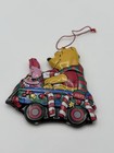 Vintage Disney Winnie The Pooh   Piglet Wagon Tin Metal Christmas Ornament
