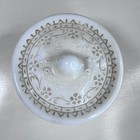 Vintage Milk Glass Vanity Jar W Lid Trinket Powder Dish