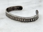 Early 1890 1910 Navajo Hand Pounded Ingot Silver Cuff Bracelet 6 5    10mm