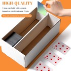 Yexiya 12 Pack 1600 Count Trading gaming Card Storage Box 2 Row Cardboard Storag