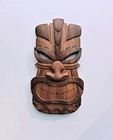 Tiki Mask Carved Wooden Tiki Bar Decor Outdoor Bar Decor Tiki Hut Decor