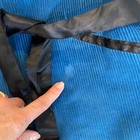 Vtg Bond Fifth Avenue Blue Corduroy Smoking Jacket Black Satin Trim Mens Read