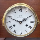 Pair Schatz Large  Brass Ships Bell Clock  display Only and Barometer 