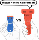 Dual-width Plastic Razor Blade Scraper Tool Non Scratch - 2-pack With 100 Blades