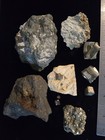 600g 8 Piece Pyrite And Chalcopyrite Natural Specimen Collection Lot