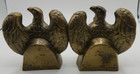 Vintage 1968 American Bald Eagle Bookends Colonial Virginia 1776 Bronze Brass 6 
