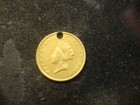 1855 Dated Gold Dollar  1 00 Ty2 Gold Liberty Head Round Coin Holed Kcx