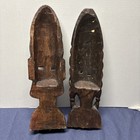 Vintage Hand Carved African Wooden Mask Statues
