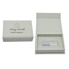 Customized Professional Photography Usb Box With Custom Logo  Linen Gift Box