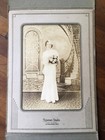 1920   s Vtg Art Deco Beautiful Flapper Bride Wedding Cabinet Card Photo