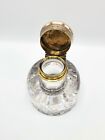 Large Victorian Cut Glass Ink Pot     Antique Desk Accessory Circa 1880