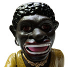 1890- Pat 103 Cast Iron Mechanical Bank  dinah     j e  Stevens