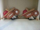 Vintage  1992  Burwood Sports Wall Hanging Plaque 3260 Baseball Football  euc 