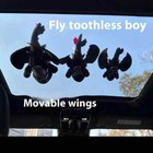 Toothless Dragon Cartoon Plush Car Roof Exterior Decoration Suction Cup Helmet