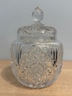 Antique American Brilliant Period Cut Crystal Biscuit Jar