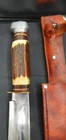 York  Cutlery Solingen Germany Bowie Dagger Knife With Sheath 652 Vintage Large