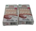 Lot Of 2 Kiss Salon Acrylic French Nails  Real Short 28 Nails Ea Pkg 62286
