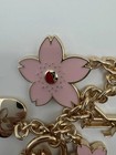 Louis Vuitton Lv Pink Murakami De Monogram Heart Bag Charm Key Chain Gold No Box