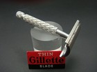 Vintage Gillette England Spiral Tech Aluminum Handle Double Edge Razor