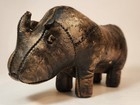 Vintage Valenti Spain Leather Rhino 8  Salesman Sample Mcm Weighted  Rhinoceros 