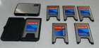 6  3 New 3 Used  San Disk Compact Flash Pc Card Adapters Pcmcia Cf Tested   Case