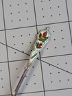 Vintage Antique Sterling Silver   Enamel Ste  Anne Collector Spoon