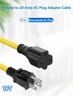 12awg 15 Amp Household Ac Plug To 20 T Blade Power Extension Cord Cable   