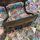 Antique Koken Barber Chair Parts Footrest Foot Rest Plate Padded Seat W Brackets