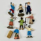 Safari Jamestown Settlers Figures Lot Of 9 Figurines Black Eye Farmers Farming