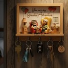 Romantic Couple Acrylic Key Hanger     Personalized Gifts For Couple  Anniversary
