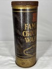 Nabisco Famous Chocolate Wafers Tin 8 25  T X 3  Dia  Vintage Twist Off Lid