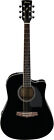 Ibanez Pf15ece Pf Dreadnought Cutaway Acoustic-electric Cutaway Guitar  black 