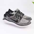 Nike Free Run 2018 Mens Running Shoe Size 8 5 Flyknit Gray Black Low Sneaker