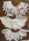Vintage Handmade  Balton Lace Collars Cotton Lot Of 12 New