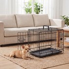Small Dog Crate 18 Inch Foldable Single Door Cage Pet Kennel