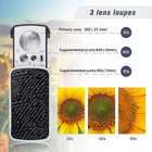 30x 60x 90x Pocket Magnifying Magnifier Jeweler Eye Glass Loupe Loop Led Lights