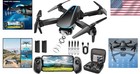 Adventure-ready 1080p Drone - Foldable Design With Two Batteries   Easy Control