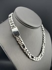 Vintage Taxco Mexico  925 Heavy Figaro Chain 16 5     123g Solid Silver Gift Ready