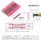 100pcs Red 16-22 Gauge Heat Shrink Butt Wire Connectors Crimp Terminals