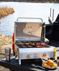 Portable Gas Grill Tabletop Bbq Outdoor Grilling 2-burner Stainless Steel