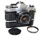 Canon Ae-1 35mm Slr Film Camera  near Mint  W  Canon 50mm Lens  Winder   More 