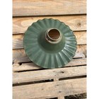 Vintage 20 Inch Green Enamel Porcelain Gas Station Pump Ruffle Shade