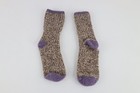 Vtg 90s Streetwear Womens L Ribbed Wool Knit Mountain Hiking Boot Socks Brown