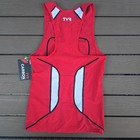 Tyr Men s Triathlon Black red Carbon Singlet Tri Triathlon Tank Sz M New