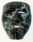 Victoriano Salgado Morales Uruapan Michoacan Old Black Maque Lacquer Wood Mask
