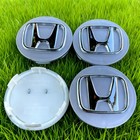 Set Of 4 X 69mm Wheel Center Hub Caps Hub Silver Badge Fit For Honda Civic Cr-v