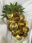 Vintage Lucite Grape Cluster Amber Gold Yellow Large Mcm Mid Century 11    Acrylic